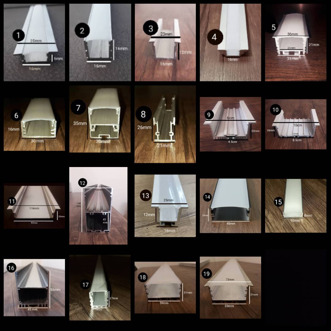 چراغ های لاینر، لاینر توکار ، لاینر روکار و لاین نوری