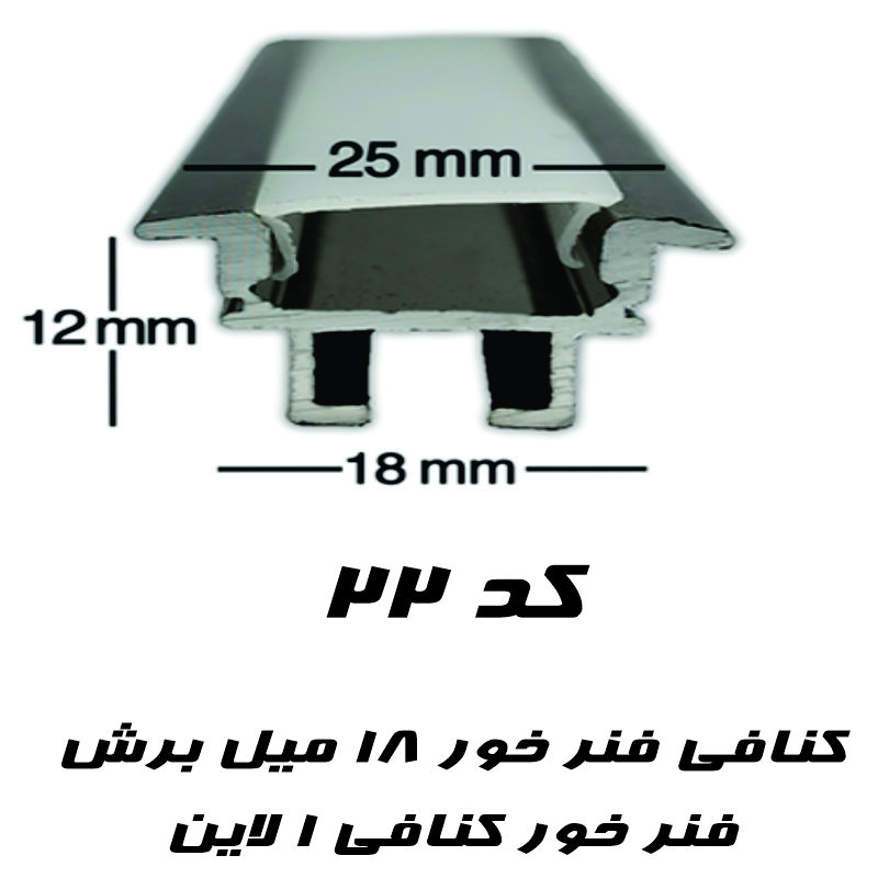 قاب لاینر نوری کد ۲۲ رویه ۲۵ میل ارتفاع ۱۲ میل